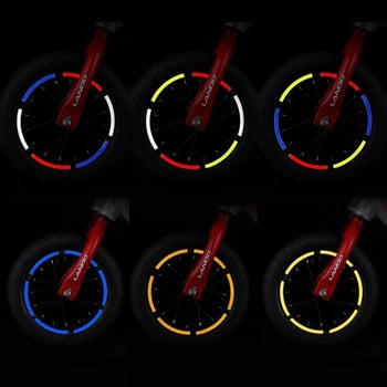 Светлоотразителен стикер за гуми Стикер за безопасност Цветен детски балансиращ велосипед Светлоотразителен стикер Стикери за колела Аксесоари за велосипеди