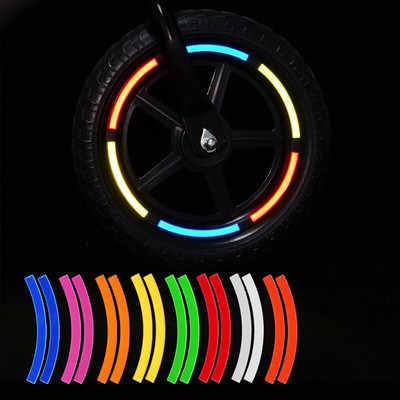 Reflektirajuća naljepnica za gume Sigurnosna naljepnica u boji Dječji bicikl za ravnotežu Reflektirajuća naljepnica Naljepnica za kotače Dodaci za bicikle