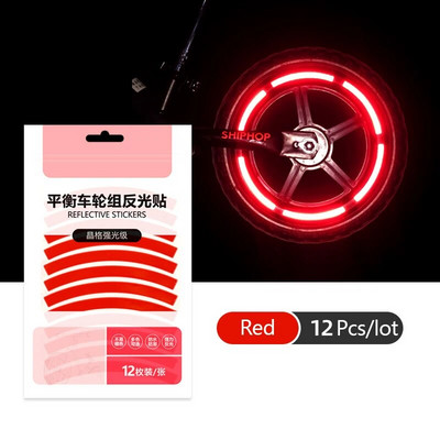 Reflektirajuća naljepnica za gume Sigurnosna naljepnica u boji Dječji bicikl za ravnotežu Reflektirajuća naljepnica Naljepnica za kotače Dodaci za bicikle