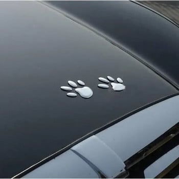1 лист стикери за кола Creative Decals Paw 3D Animal Dog Cat Foot Prints Decal Car Motocycle Sticker Car Accessories