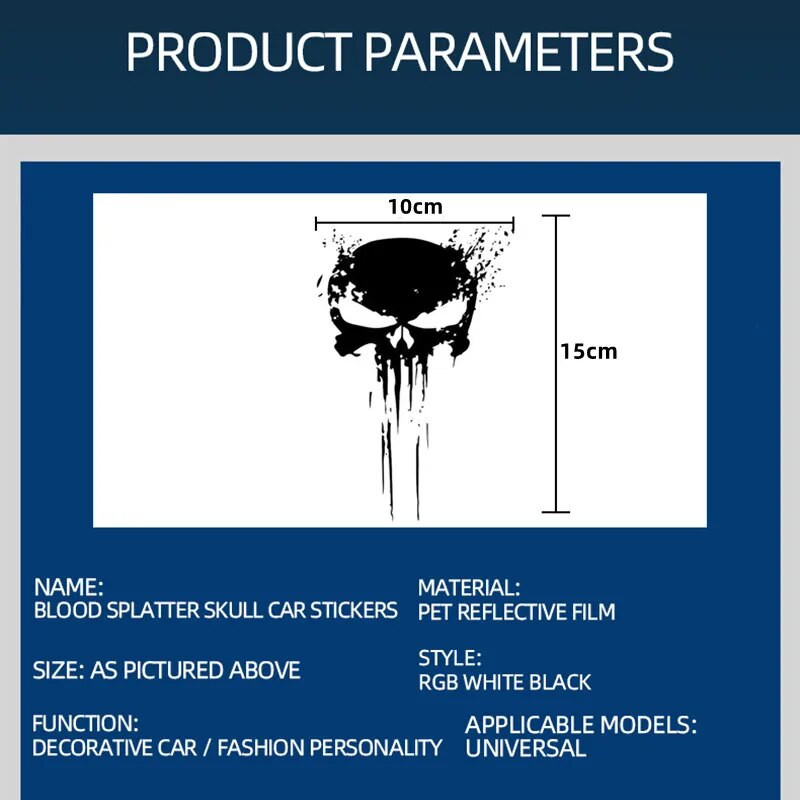 Kolju kleebis Peegeldav kleebis Mootorratta kleebised Veekindlad päikesekaitse Universaalsed autode mootorratta kaunistustarvikud