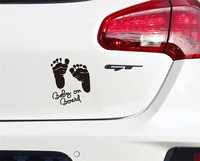 1kom Refektivna zidna naljepnica za automobil Cool Cute Baby on Board Auto Safety Warning Stickers Naljepnica za kućni prozor Dekor dječje sobe