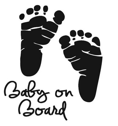 1kom Refektivna zidna naljepnica za automobil Cool Cute Baby on Board Auto Safety Warning Stickers Naljepnica za kućni prozor Dekor dječje sobe