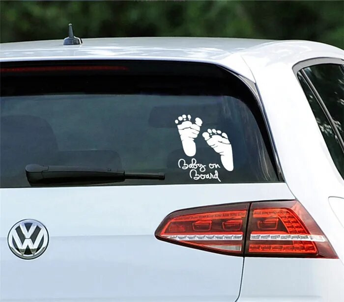 1kom Refektivna zidna naljepnica za automobil Cool Cute Baby on Board Auto Safety Warning Stickers Naljepnica za kućni prozor Dekor dječje sobe
