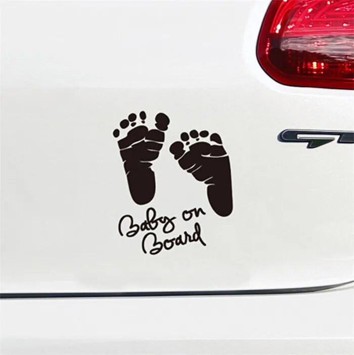 1kom Refektivna zidna naljepnica za automobil Cool Cute Baby on Board Auto Safety Warning Stickers Naljepnica za kućni prozor Dekor dječje sobe