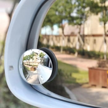 1 чифт огледала за мъртва точка Широкоъгълно широко приложение Твърдо въртящо се на 360 градуса стъклено изпъкнало огледало за обратно виждане за кола