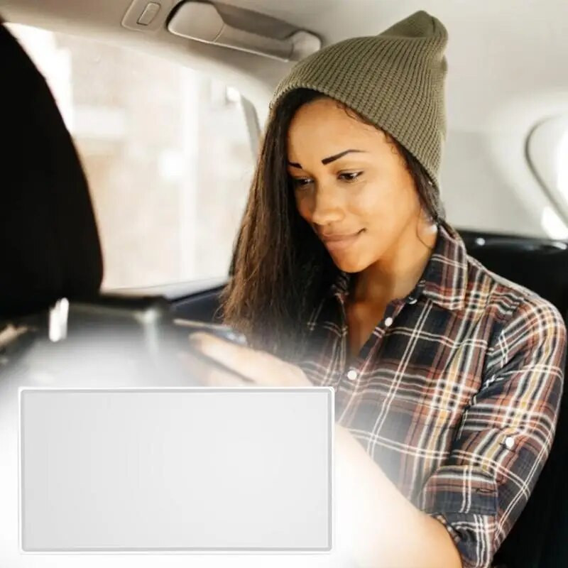 Autosalongi roostevabast terasest kaasaskantav auto meigipeegel Auto visiir HD kosmeetilised peeglid universaalsed auto sisepeegel