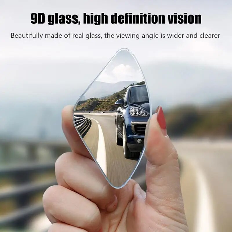 Oldalsó vaktükrök az autóhoz 2db vakfolt tükrök autókhoz, legyező alakú keret nélküli, könnyen lehúzható és tapadó rozsdaálló széles szög