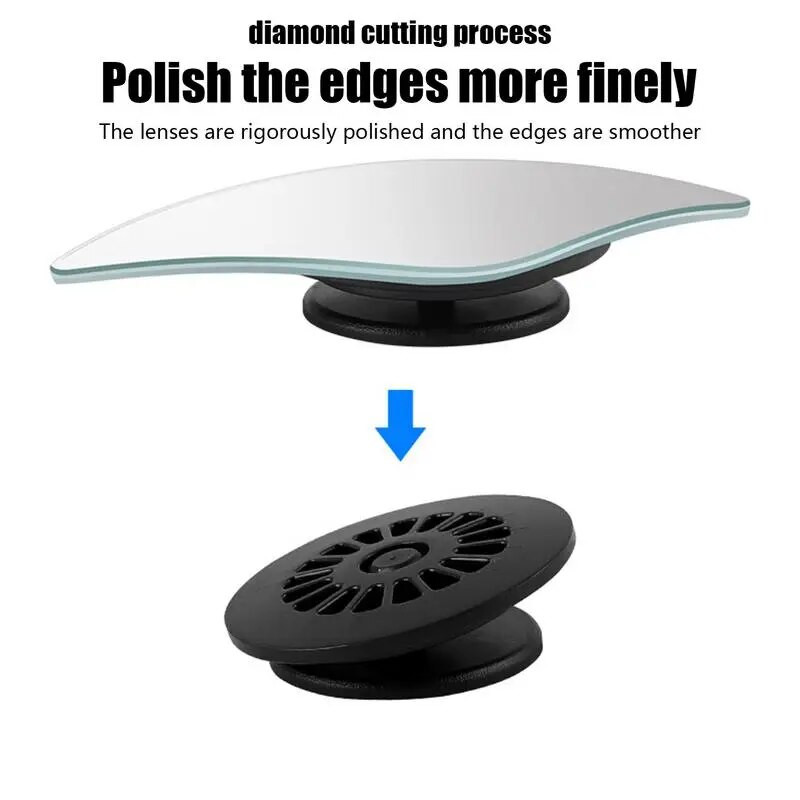 Oldalsó vaktükrök az autóhoz 2db vakfolt tükrök autókhoz, legyező alakú keret nélküli, könnyen lehúzható és tapadó rozsdaálló széles szög