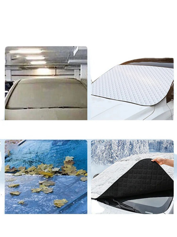 Autó első ablakvédő burkolat Auto napfényvédő autó szélvédő ernyő porvédő hó ellen fagyás jégpajzs autó szélvédő burkolat