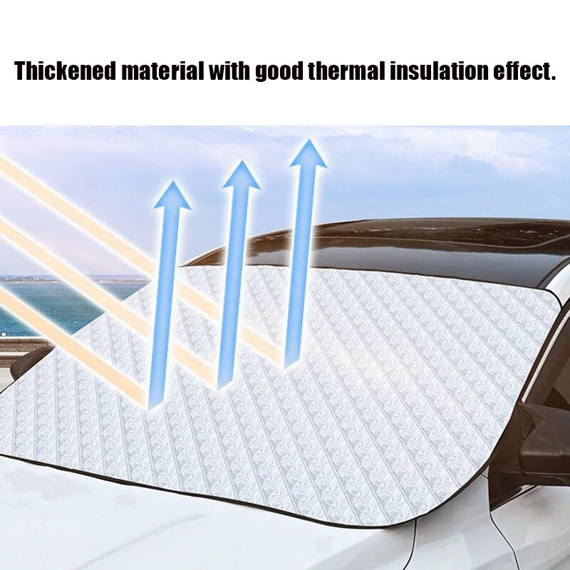 Autó első ablakvédő burkolat Auto napfényvédő autó szélvédő ernyő porvédő hó ellen fagyás jégpajzs autó szélvédő burkolat