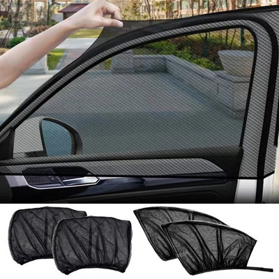 2PCS Sedans/SUV auto saulessargu veidošanas piederumi Auto UV Protect aizkaru sānu logu saulessargs sieta saulessargu aizsargplēves