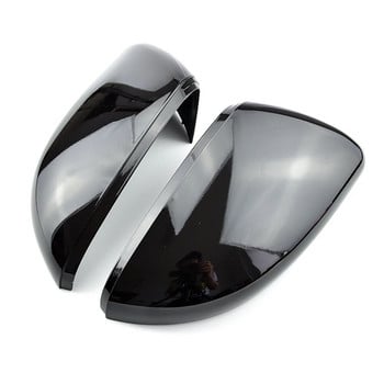 Αριστερό+δεξιό γυαλιστερό μαύρο κάλυμμα καθρέφτη πίσω πόρτας για Vw Touran Golf Mk6