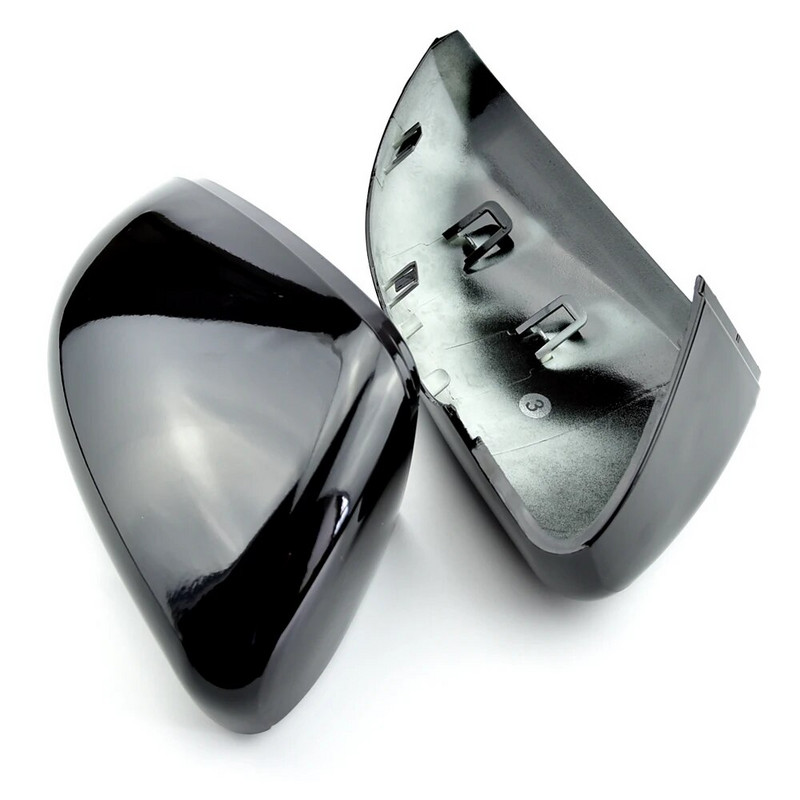 Αριστερό+δεξιό γυαλιστερό μαύρο κάλυμμα καθρέφτη πίσω πόρτας για Vw Touran Golf Mk6