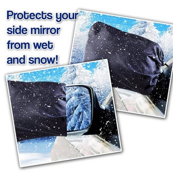 2 τμχ/σετ Κάλυμμα καθρέφτη Snow Ice Cover Πλαϊνό κάλυμμα καθρέπτη αυτοκινήτου Αδιάβροχο αυτόματο προστατευτικό προστασίας από τη σκόνη Rear view Mirror Protector