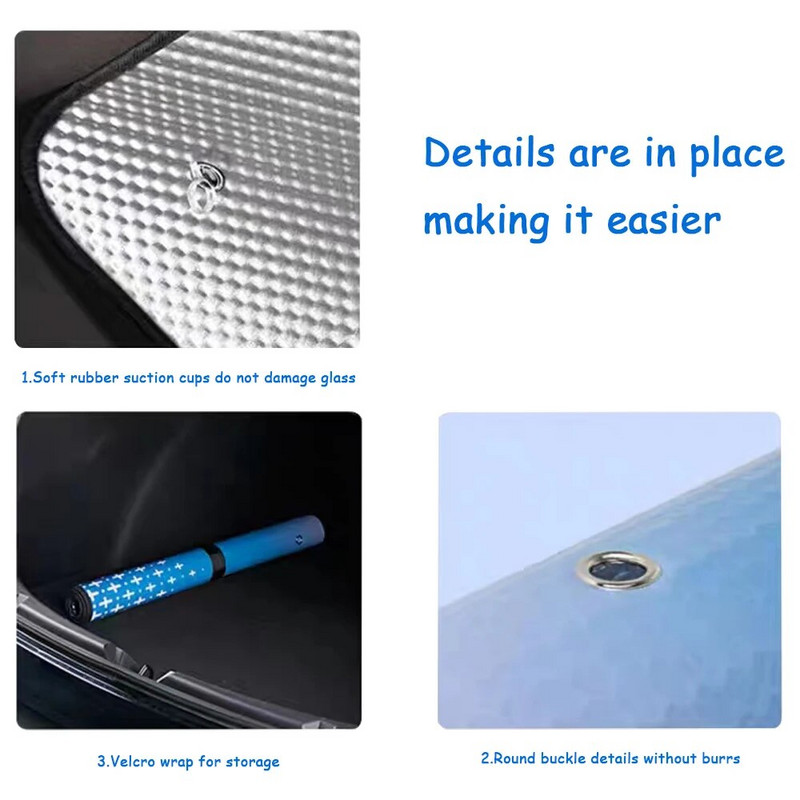 3 värvi topeltmulliga alumiiniumfooliumist auto päikesevari eesmine autoistme tagumine tuuleklaasi kardin soojusisolatsioon päikesekaitse lisavarustus