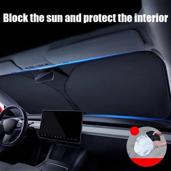 Κάλυμμα αντηλιακής σκιάς παρμπρίζ αυτοκινήτου για αντηλιακό μπροστινό παράθυρο ομπρέλα προστασίας από υπεριώδη ακτινοβολία για αξεσουάρ καλοκαιρινών σκιών αυτοκινήτου