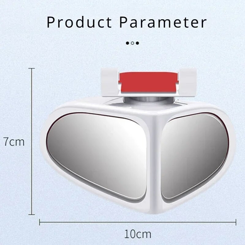 Automobilio galinio vaizdo veidrodis aklosios zonos veidrodis priekiniai ir galiniai ratai 360° reguliuojamas plataus kampo aklosios zonos atspindys atbuline eiga