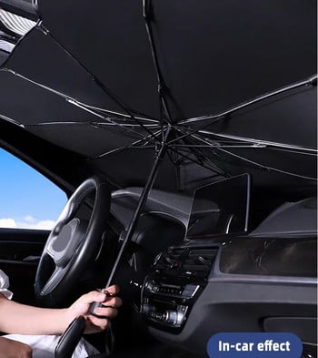 Ομπρέλα με σκίαστρα αυτοκινήτου Προστατευτικό σκίαστρου αυτοκινήτου Ομπρέλα Θερινού ήλιου Εσωτερική προστασία παρμπρίζ Αξεσουάρ για αυτόματη σκίαση
