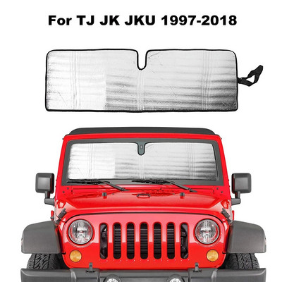 Esiklaasi päikesevari Jeep Wranglerile TJ JK JKU 1997-2018 JL JLU 2018-2023+ Gladiator JT 2020-2023+ päikesevarjud Heat Shield