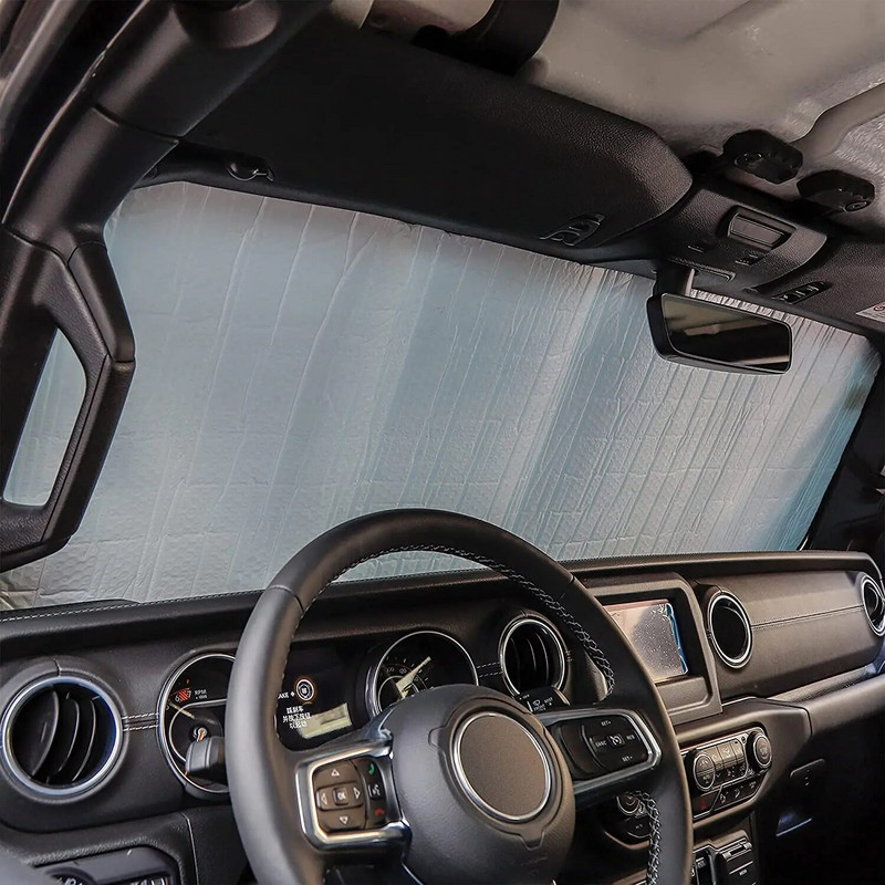 Esiklaasi päikesevari Jeep Wranglerile TJ JK JKU 1997-2018 JL JLU 2018-2023+ Gladiator JT 2020-2023+ päikesevarjud Heat Shield