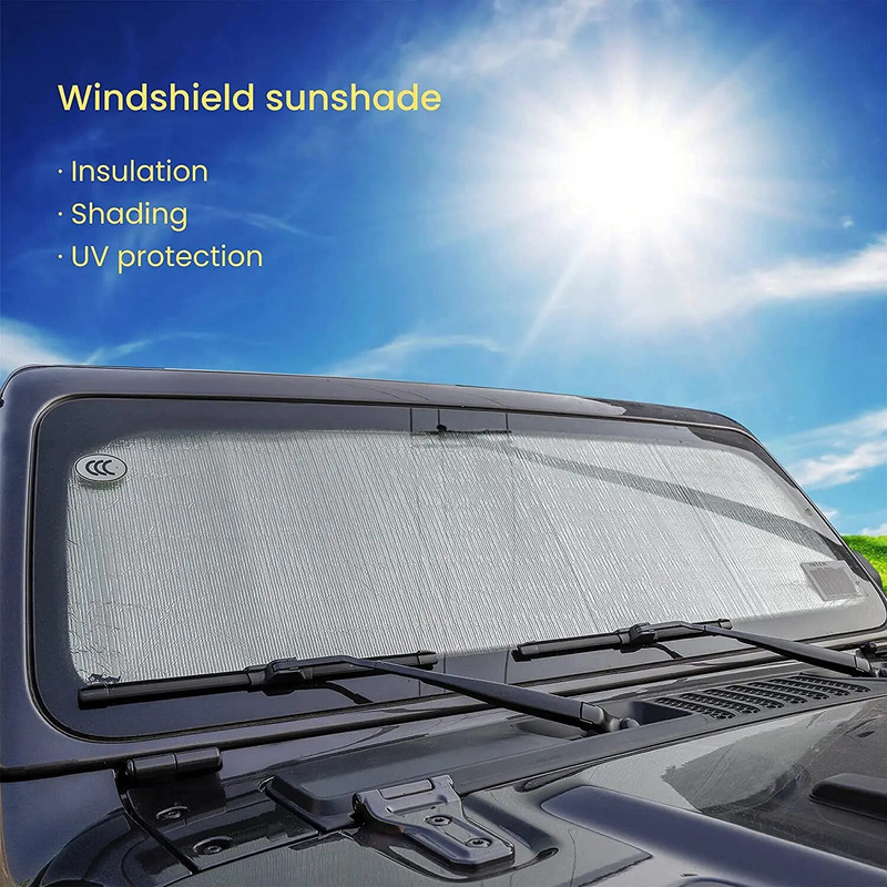 Esiklaasi päikesevari Jeep Wranglerile TJ JK JKU 1997-2018 JL JLU 2018-2023+ Gladiator JT 2020-2023+ päikesevarjud Heat Shield