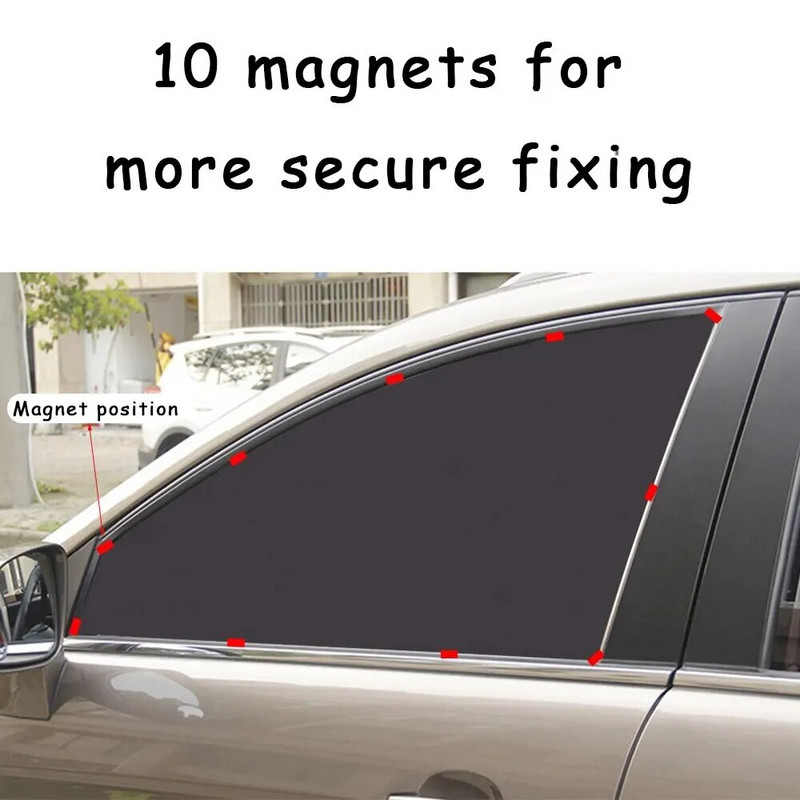 1 TK/2 TK UUS Universaalne auto päikesevari aken 10 magnetimemisega päikesevari soojusisolatsiooni riidest kate päikesevari auto külgmine päikesevari