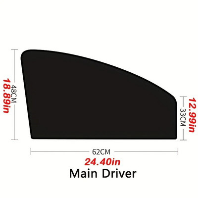 Universal αντηλιακό τζάμι αυτοκινήτου Μαγνητική αναρρόφηση Θερμομόνωση αντηλιακό υφασμάτινο κάλυμμα αντηλιακό πλευρικό σκίαστρο αυτοκινήτου