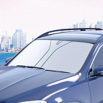 Сенник за кола Предно предно стъкло Сенник за завеси за кола, покрит със сребрист слънцезащитен отразяващ UV топлинен щит