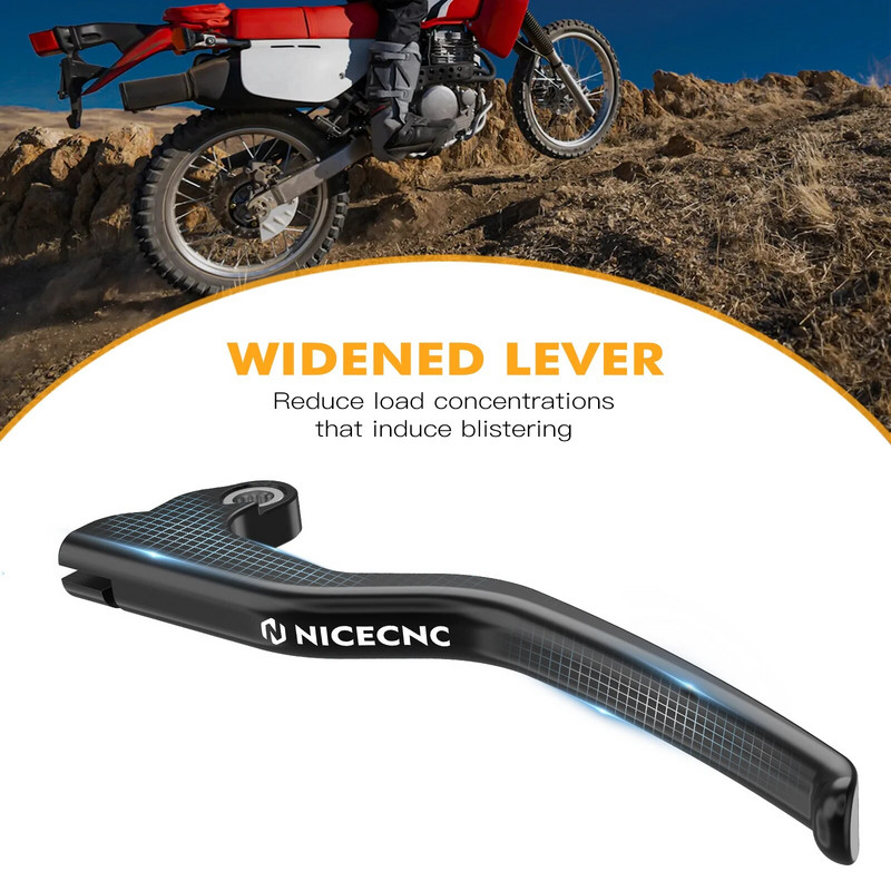 Motociklo CNC aliuminio didelio stiprumo sankabos svirtis 28 % mažiau pastangų, skirta Honda XR650L XR 650L 1993-2024 2022 2021 2020 raudona juoda