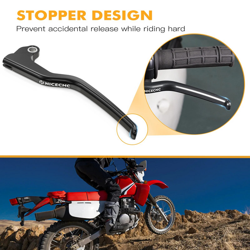 Motociklo CNC aliuminio didelio stiprumo sankabos svirtis 28 % mažiau pastangų, skirta Honda XR650L XR 650L 1993-2024 2022 2021 2020 raudona juoda