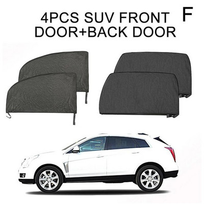 2/4 tk universaalne autoakna päikesevari Võrkvõrk küljeakna katted sääsevastane võrk sedaanmaasturite tarvikutele