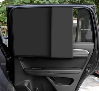 Μαγνητικό κάλυμμα σκίαστρου πλαϊνού παραθύρου αυτοκινήτου Κάλυμμα αντηλιακής προστασίας Καλοκαιρινή προστασία παραθύρου κουρτίνας για μπροστινό πίσω μαύρο αξεσουάρ αυτοκινήτου