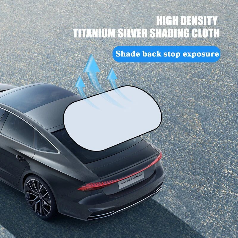 Auto päikesevari UV-kaitse Kokkupandav Auto tagaaken päikesevari Suvine isolatsioon UV-kaitsekardin