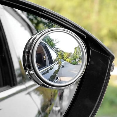 Car Door Mirrors 1Pair Blind Spot Mirror Versatile Wide Angle Round Vehicles Car Stick On Blind Spot Mirrors Car Supply