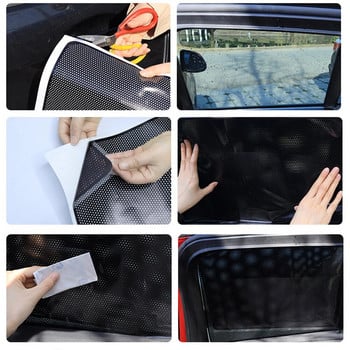 2 бр. Автомобилен статичен страничен прозорец Слънцезащитен капак Изолационна завеса Анти-UV протектор Предно задно предно стъкло Стикер на капака на сенника