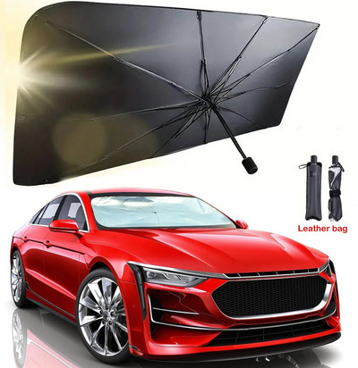 Parbriz Mașină Umbrelă de soare Raze UV și căldură Protector pentru parasolar Reflector pliabil Umbrelă Brella Shield