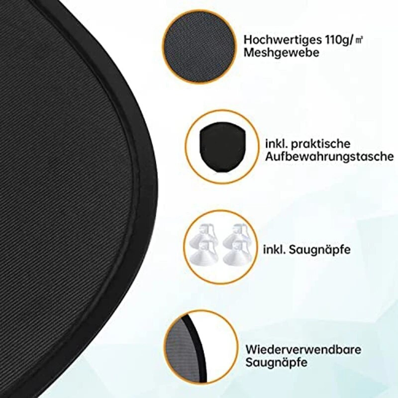 Αντηλιακή σκιά αυτοκινήτου Baby με προστασία UV, αντηλιακή σκιά παραθύρου αυτοκινήτου για παιδιά με χαριτωμένα μοτίβα ζώων, 44 X 36 cm, σετ 2