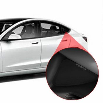 2 ΤΕΜ. Δίχτυ σκίαστρου πίσω παραθύρου αυτοκινήτου Μικρό τρίγωνο ψάθας σκίασης Προστατευτικό μαξιλαριών μπλοκαρίσματος φωτός για αξεσουάρ αυτοκινήτου Tesla Model 3 Y