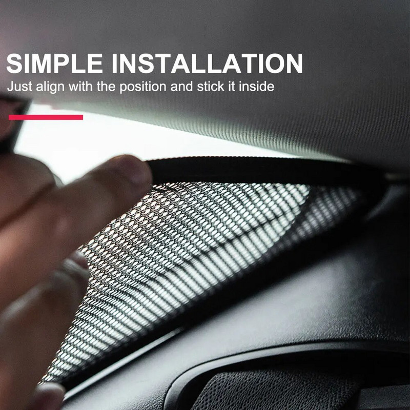 2 TK auto tagaakna päikesevari võrk Väike kolmnurk Varjumatid Valgust blokeerivad padjad Tesla Model 3 Y autotarvikute kaitse