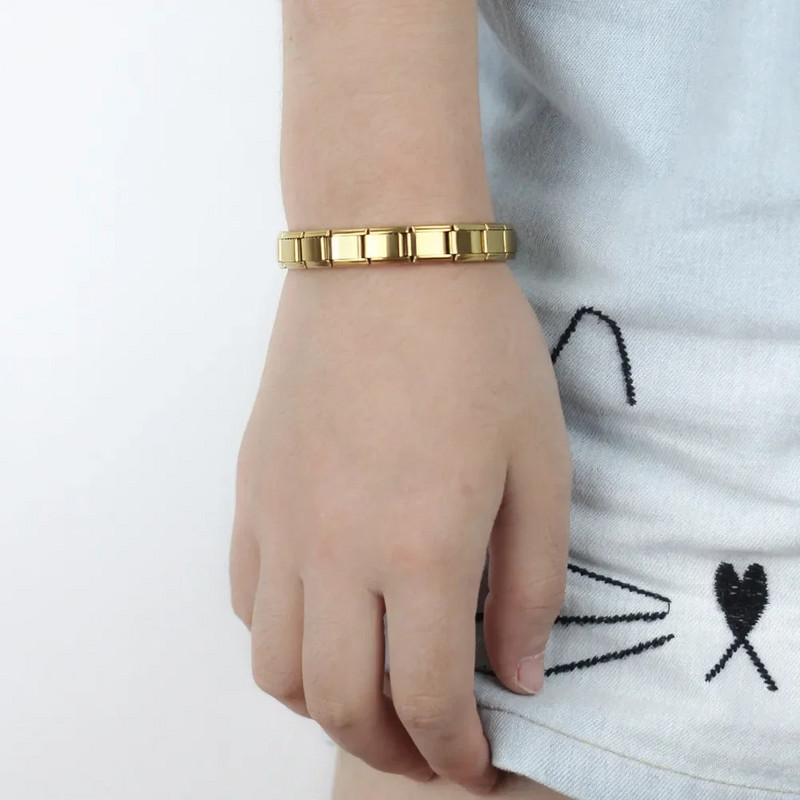 Hapiship Top naiste tüdrukute ehted 9 mm laius Itaalia elastne võlu käevõru Mood roostevabast terasest käevõru ehted G096