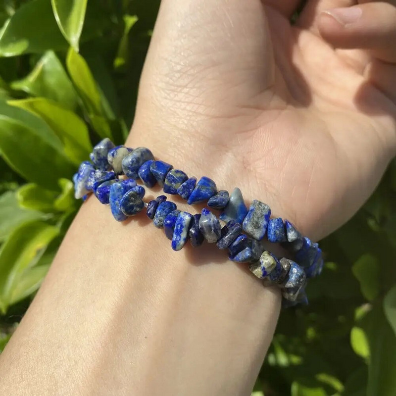 Narukvica od prirodnog kristala Narukvica od nepravilnog kamena Perle Čip nakit Ametist akvamarin ružičasti kvarc Narukvice za žene