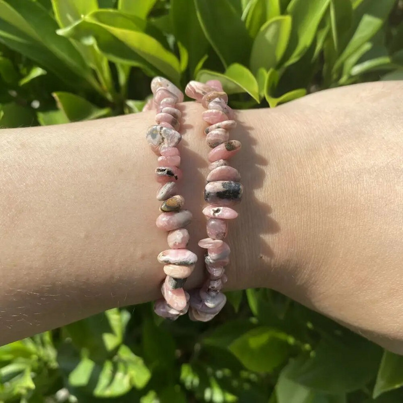 Narukvica od prirodnog kristala Narukvica od nepravilnog kamena Perle Čip nakit Ametist akvamarin ružičasti kvarc Narukvice za žene