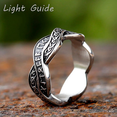 2024. aasta uus Creative 316L roostevabast terasest Viking Nordic Celtic Festival ja Runes Ring meestele Fashion Biker Cool Jewelry Gift