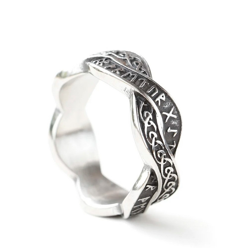 2024. aasta uus Creative 316L roostevabast terasest Viking Nordic Celtic Festival ja Runes Ring meestele Fashion Biker Cool Jewelry Gift