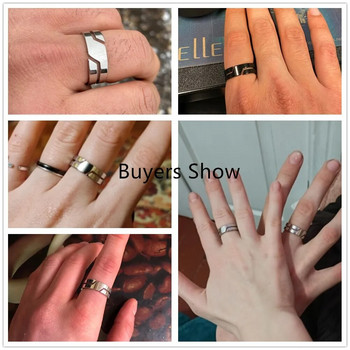 Пръстен от неръждаема стомана Skyrim за мъже, жени, двойка, ежедневни пръстени, модни прости бижута, годеж, годишнина, подарък 2024 г., нов
