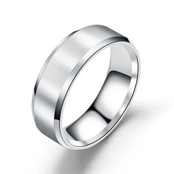 8 мм мъжки пръстен черен карбид класически плътен метален бял сватбен годежен пръстен за мъжки бижута аксесоар