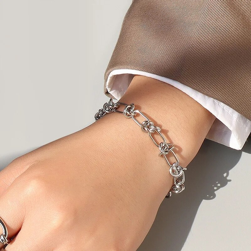 Narukvica s kubanskim lancem od nehrđajućeg čelika 316L za muškarce Žene Figaro Vintage Metal Viking Kpop Pulseras Emo Slatki luksuzni nakit Poklon