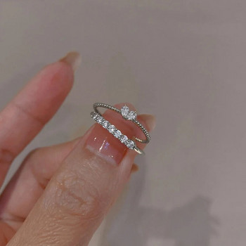 Πολυτελή δαχτυλίδια καρδιάς ζιργκόν για γυναίκες που ανοίγουν ρυθμιζόμενη ύφανση Δαχτυλίδι αρραβώνα Κοσμήματα γάμου Δώρα φίλης μόδας