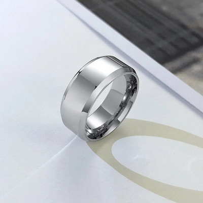 Vnox 6/8mm tavaline sõrmus meestele, läikiv roostevabast terasest tavaline pulmapael vabaaja klassikaline, lihtne poiste sõrmeehted
